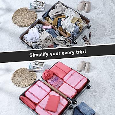  DIMJ Packing Cubes for Travel, Luggage Organizer Bags Foldable  Packing Cubes for Suitcase Lightweight Luggage Organizer Travel Must Haves  (Beige) : Clothing, Shoes & Jewelry