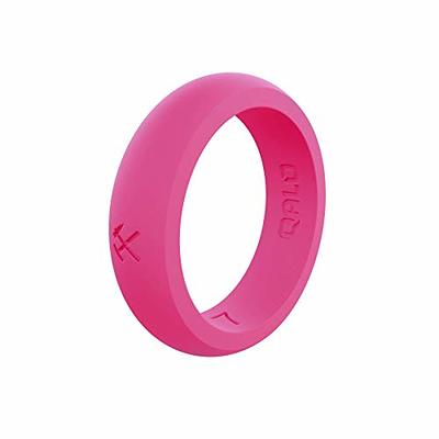  Egnaro Inner Arc Ergonomic Breathable Design, Silicone Rings  for Women with Half Sizes, Women's Silicone Wedding Band, 6mm Wide - 2mm  Thick : Clothing, Shoes & Jewelry