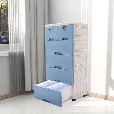 DBESSIC Plastic Drawers Dresser,Storage Cabinet with 6 Drawers