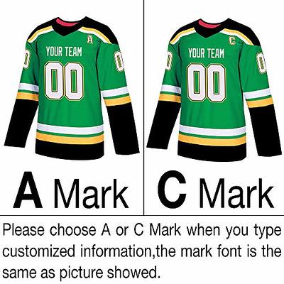  Custom Hockey Jersey, Solid Color Hockey Sweater  Jersey,Personalized Team Name & Your Name Numbers Hockey Fans Gifts for Men  Women Youth