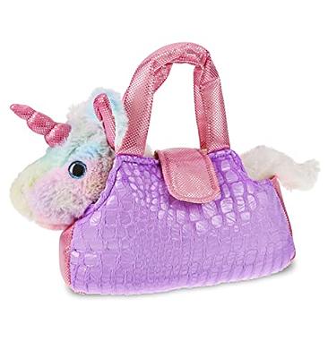 DolliBu Pink Unicorn Plush Purse Pet Carrier - Cute Unicorn Stuffed Animal  Purse Bag for Girls, Removable Rainbow Unicorn Plush in Purple Leather  Handbag - Yahoo Shopping