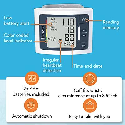 Comfier Arm Blood Pressure Monitor & Irregular Heartbeat Detector,Accurate Automatic  Blood Pressure Cuff Machine,Large