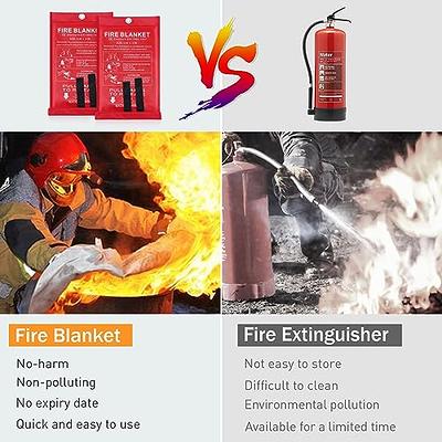 Safewayfire Emergency Fire Blanket, Fire Safety Blanket for Kitchen,  Fiberglass Fire Blankets, Fireproof Blankets for Home, School, Fireplace,  Grill