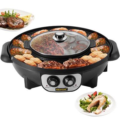 110V Electric Grill & Griddle Pans BBQ Oven Frying Grill Plate Barbecue  Machine
