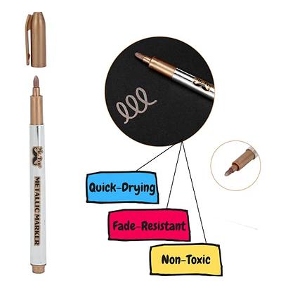 10PCS Medium Tip Metallic Marker Pens Set for Black Paper, Rock Painting,  Scrapbooking Crafts, Card Making, Ceramics, DIY Photo