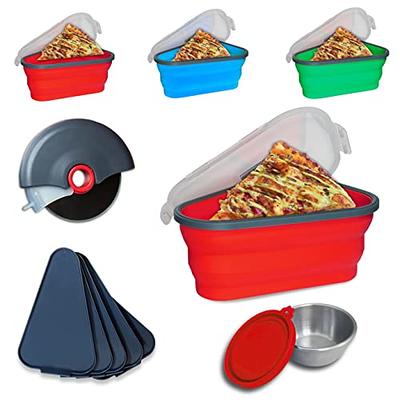 Pizza Storage Container Collapsible,Expandable Pizza Slice Container With  lid Silicone Adjustable leftover Pizza Box Set with 6 Microwavable Serving  Trays,Organization and Space Saver Reusable,Red - Yahoo Shopping