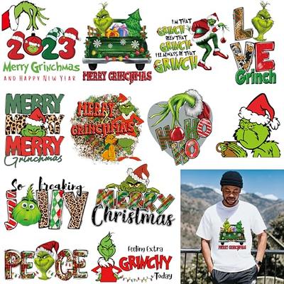  Christmas Iron on Transfers, Christmas Iron on Vinyl Stickers  for T Shirts Iron on Transfers Dtf Transfers Ready to Press Heat Transfer  Design Christmas Iron on Patches for Clothes Pillow Decor