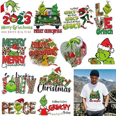  8PCS Christmas Iron on Transfers, Iron on Decals for T Shirts  Iron on Patches DTF Transfers Ready to Press Heat Transfer Designs Stickers  for Clothing Fabric DIY Craft (8PCS Christmas Decals-A)