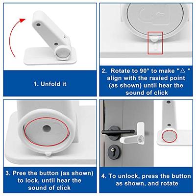 Muranana Door Lever Lock Child Proof, 2Pack Baby Proofing Safety Door Locks  for Kids Safety, Improved Childproof Door Lever Lock, 3M Adhesive No