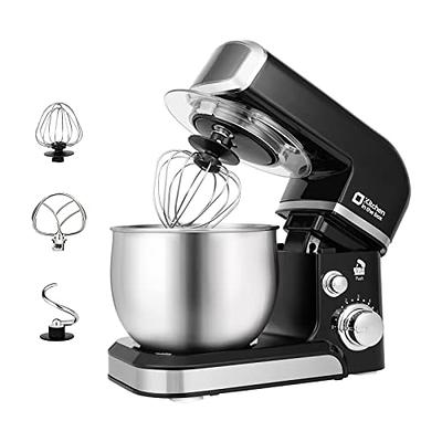 GE 5.3 Qt. 7-Speed Sapphire Blue Stand Mixer with Coated Flat