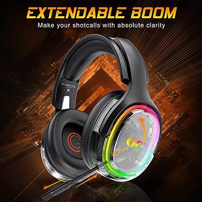 Gtheos 2.4GHz Wireless Gaming Headset for PC, PS4, PS5, Mac,  Nintendo Switch, Bluetooth 5.2 Headphones with Detachable Noise Canceling  Microphone, Stereo Sound, 3.5mm Wired Mode for Xbox Series : Video Games