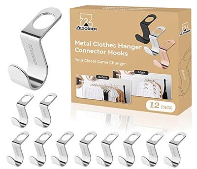 2PCS Space Saving for Hangers, Clothes Hanger Connector Hooks, Space Savers  Bear-Shaped with Triangles for Hangers, Heavy Duty Cascading Hanger Hooks  for Organizer Closet