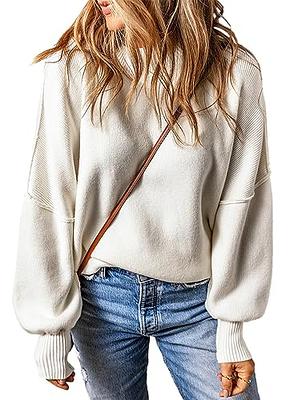 Ultrasoft Cashmere Turtleneck Sweater with Balloon Sleeves