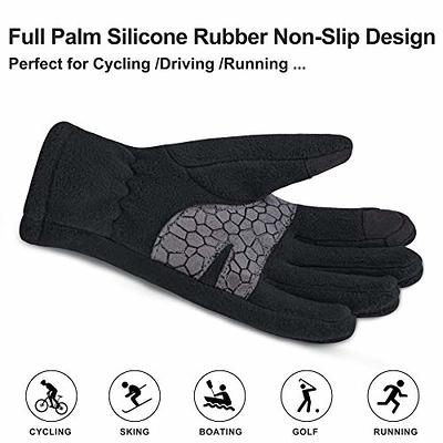1 Pair Children Gloves Non-slip Rubber Winter Warm Stretch Gloves Boys  Girls Sport Ski Cycling Fishing Slip Knit Gloves