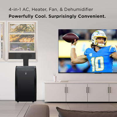 14,000 BTU Cool, 13,000 BTU Heat, 10,000 BTU (SACC/CEC) Cool Portable Air  Conditioner, Dehumidifier and Remote, White