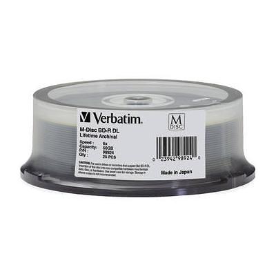 Verbatim M DISC BDXL 100GB 6X with Branded Surface Blank Blu-Ray Recordable  Media – 1pk Jewel Case