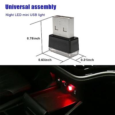  iJDMTOY Ultra Blue USB Plug-in Miniature LED Car Interior  Ambient Accent Lighting Kit : Automotive