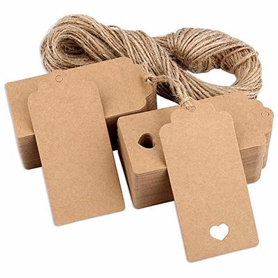 SallyFashion 100PCS Kraft Paper Tags, 2X4 Inches White Gift Tag Craft Hang  Tags with Free 100 Root Natural Jute Twine for Gifts Arts and Crafts  Wedding Holiday - Yahoo Shopping