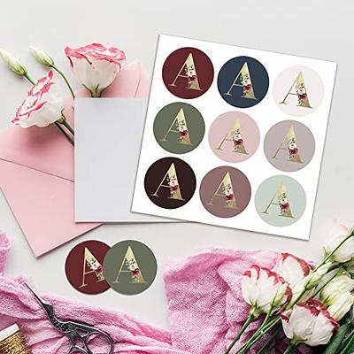Mobiusea Creation Greenery Wedding Invitation Stickers | 1.4 inch | Gold  Foil | 108pcs Waterproof Wedding Envelope Stickers for Wedding, Bridal