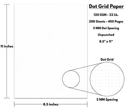 Notebook College Ruled Line Paper: Light Gray Dotted 8.5x11 Composition  Note Book 100 Sheets (200 Pages Front and Back)