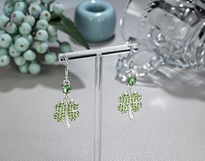 St. Patrick's Day Shamrock Irish Hat Long Dangle Earrings Women Girls Green  Lucky Earring Party Favors