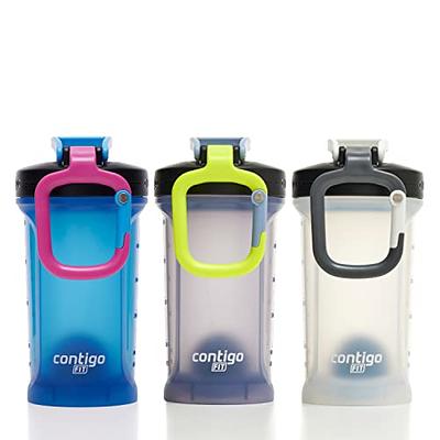 Gym Water Bottles - 24 oz. Shaker-Bottle w/ Mixer & Handle