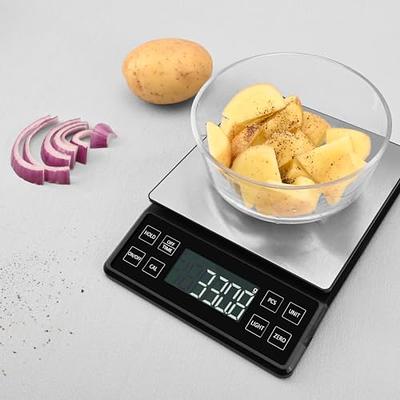 Food Kitchen Scale, Food Scales Digital Weight Grams and Oz, High Precision  Digital Scale, LCD Display, with 2 Trays, Cooking, Tare Function, Baking