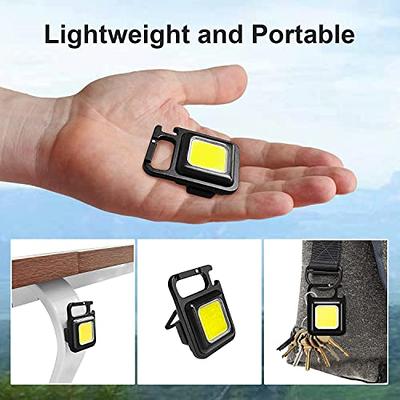 LED COB Keychain Light Solar Type-C USB Rechargeable Portable Flashlight  Built in battery Waterproof for Power Outage Emergency