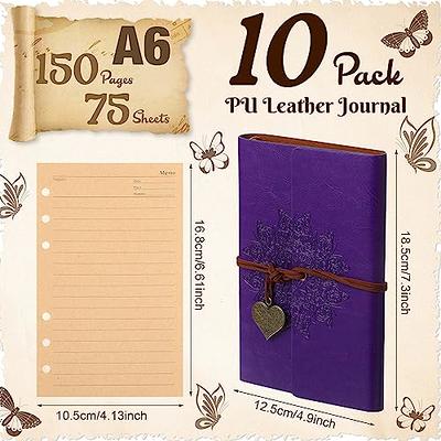 Leather Notebook Journal, Travel Journal with 2 Pockets, Vintage Refillable  Journal for Writing, Diary Journal for Women, Men, Girls and Boys, 100GSM  Lined Paper, 160 Pages (Brown A6 7.3 x 5.1) - Yahoo Shopping