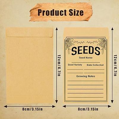 100pcs Seed Packets Envelopes - Seed Storage Envelopes - Vegetable Seeds  Saving Envelopes - Self Sealing Kraft Envelopes for Seed Organizer - 3.1 X  4.7in Seed Packets, Brown - Yahoo Shopping