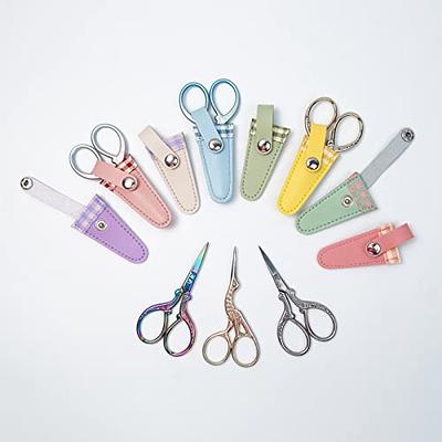 Embroidery Scissors Sheath Color Lattice Scissors Protective Cover