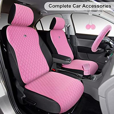 Nuenen 15 Pcs Pink Car Accessories Set Car Seat Covers Full Set
