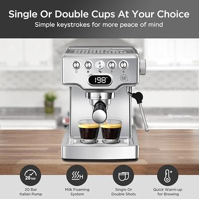 EspressoWorks 19-Bar Espresso, Latte and Cappuccino Maker 10-Piece Set -  Brew Cappuccino and Latte with One Button - Espresso Machine with Milk