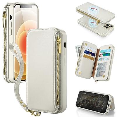 Wallet Case for iPhone 15 Pro Max with Card Holder Wrist Hand Strap  Protective Phone Cover