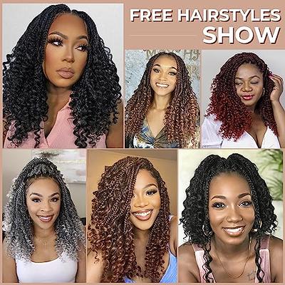 8 Packs Goddess Box Braids Crochet Hair 10 Inch Pre-looped