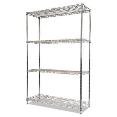 Alera ALESW664818BL 18 x 48 x 72 Black Steel Wire Shelving 6