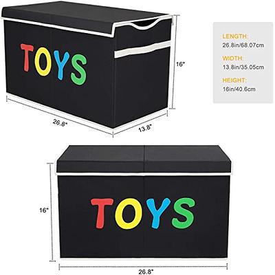 Toy Storage Organizer & Play Mat - XL Storage Bag/Box for Kids, Boys, Girls, Nursery, Playroom - Basket for Building Bricks/Blocks - Collapsible