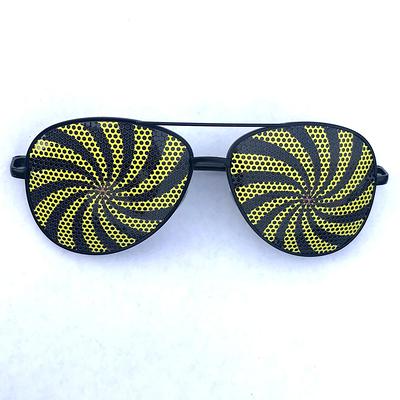 Faux Googly Eye Graphic Aviator Sunglasses 