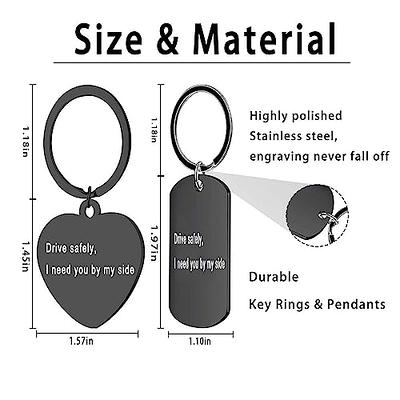 JUBOPE Double Sided Custom Personalized Picture Text Keychain Laser Engraved Keychain for Men Women Boyfriend Gifts