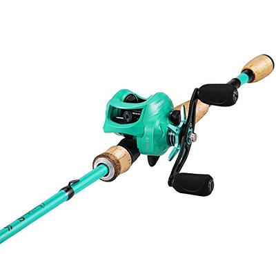 Green Bait Cast Spinning 2 PC Rod and Reel Combo 64 Inches Fishing