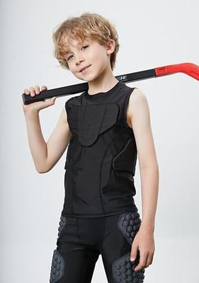  Youth Boys Padded Shirt Padded Compression Sports