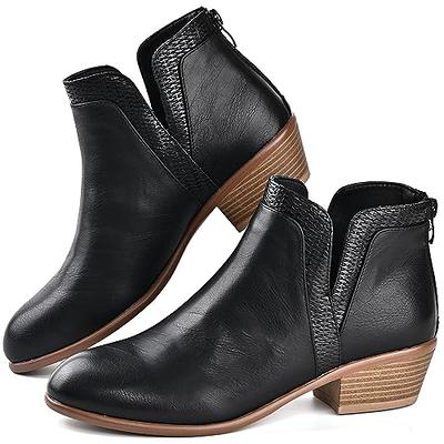 Dezsed Women's Low-heeled Ankle Boots Winter Boots Chunky Heel Low Heel  Pointed Toe Boots Back Zipper Shoes 40 on Clearance - Walmart.com