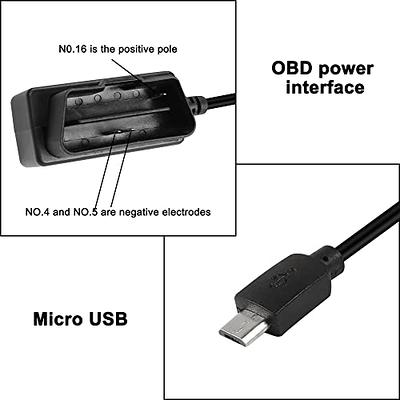 Charging Power Cable for Dash Cam, 11.5 ft USB 2.0 to Mini USB Car Vehicle Power