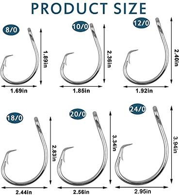 Fishing Hooks Saltwater Fishing Tuna Circle Hooks 2X Extra Strong