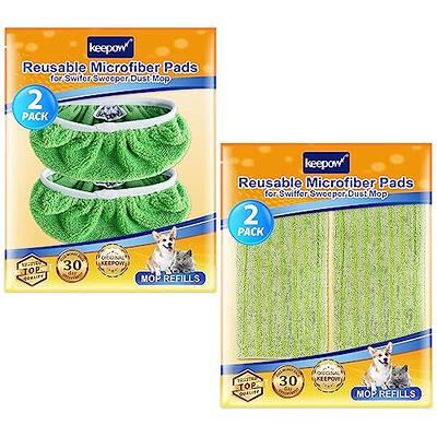 KEEPOW Reusable XL Mop Pads Compatible for Swiffer XL Sweeper, X