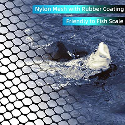 Rubber Fishing Net Replacement Netting Without Handle Clear Black