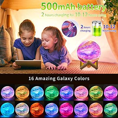 LOGROTATE Moon Lamp, 16 Colors LED Night Light for Kids 3D Printing Moon  Light with Stand & Remote/Touch Control & Timing, Moon Light Lamp for Kids