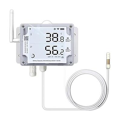 Ubibot GS1-AETH1RS Ethernet Thermometer Hygrometer, WiFi Temperature  Humidity Monitor, Temperature Data Logger, Temperature Sensor with Alarm  2.4GHz WiFi & RJ45 Ethernet, no hub Required IFTTT 
