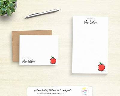 Personalized Stationary, Stationery Cards, Teacher Gift