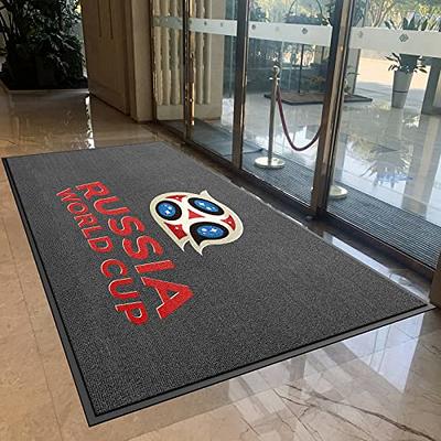 MAOVOT Custom Commercial Door Mats Carpet Personalized Logo Text Entryway  Rug with Non-Slip Rubber Backing Indoor Doormat 3' x 4